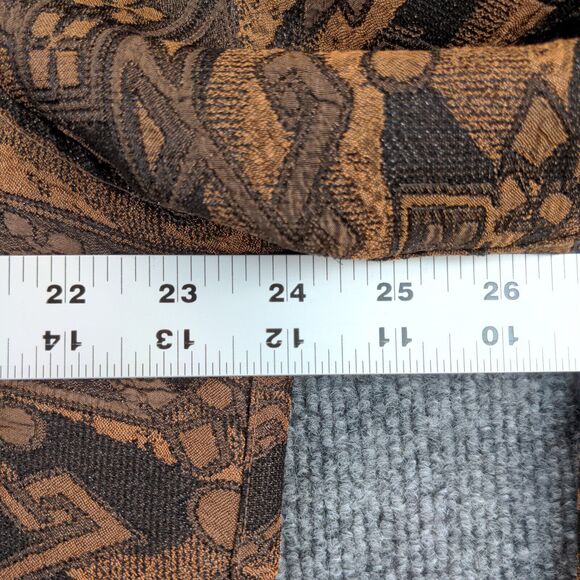 Chico's Design Womens Top Button Up Shirt Actual 24W 32L Embroidered Brown Black - Picture 6 of 12